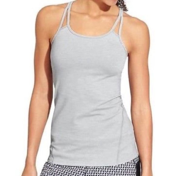 Athleta Tops - Athleta Empowerment Tank Grey Crisscross Strap XXS